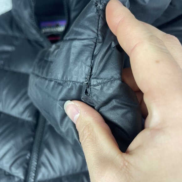 Patagonia Downtown Loft Parka Down Women XL Mid Length Jacket 51884 Black (Read) - Picture 15 of 16